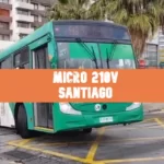 Micro Línea 210V Santiago: Recorrido, horarios y mapa